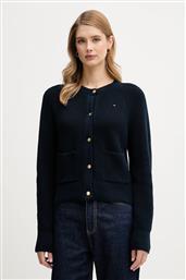 ΒΑΜΒΑΚΕΡΗ ΖΑΚΕΤΑ ΓΥΝΑΙΚΕΙΑ, ΧΡΩΜΑ: ΝΑΥΤΙΚΟ ΜΠΛΕ, WW0WW48795 TOMMY HILFIGER