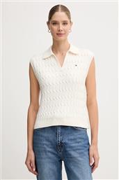 ΒΑΜΒΑΚΕΡΟ ΓΙΛΕΚΟ ΧΡΩΜΑ: ΑΣΠΡΟ, WW0WW45655 TOMMY HILFIGER
