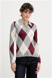 ΒΑΜΒΑΚΕΡΟ ΠΟΥΛΟΒΕΡ ΧΡΩΜΑ: ΓΚΡΙ, WW0WW48393 TOMMY HILFIGER