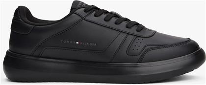 ΑΝΔΡΙΚΑ ΔΕΡΜΑΤΙΝΑ SNEAKERS ΜΕ ΛΟΓΟΤΥΠΟ - FM0FM05529 ΜΑΥΡΟ TOMMY JEANS
