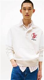 ΑΝΔΡΙΚΗ ΜΠΛΟΥΖΑ ΠΟΛΟ ΜΕ ΚΕΤΝΗΜΕΝΟ LOGO RELAXED FIT - DM0DM21800 ΚΡΕΜ TOMMY JEANS