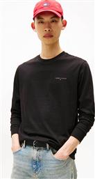 ΑΝΔΡΙΚΗ ΜΑΚΡΥΜΑΝΙΚΗ ΜΠΛΟΥΖΑ ΜΕ ΛΟΓΟΤΥΠΟ SLIM FIT - DM0DM21594 ΜΑΥΡΟ TOMMY JEANS
