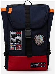 ΑΝΔΡΙΚΟ BACKPACK ΜΕ CONTRAST ΛΕΠΤΟΜΕΡΕΙΑ ΚΑΙ LOGO PATCH - AM0AM12398 ΜΠΛΕ ΣΚΟΥΡΟ TOMMY JEANS