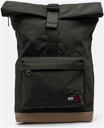 ΑΝΔΡΙΚΟ BACKPACK ΜΕ LOGO PATCH ''DAILY ROLLTOP'' - AM0AM13323 ΧΑΚΙ TOMMY JEANS