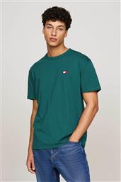 ΑΝΔΡΙΚΟ ΜΟΝΟΧΡΩΜΟ T-SHIRT ΜΕ ΛΟΓΟΤΥΠΟ REGULAR FIT - DM0DM17995 ΚΥΠΑΡΙΣΣΙ TOMMY JEANS