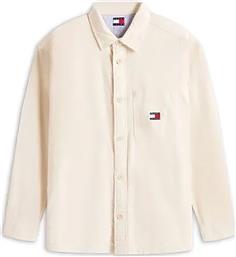 ΑΝΔΡΙΚΟ OVERSHIRT ΚΟΤΛΕ ΜΕ ΛΟΓΟΤΥΠΟ RELAXED FIT - DM0DM21698 ΕΚΡΟΥ TOMMY JEANS
