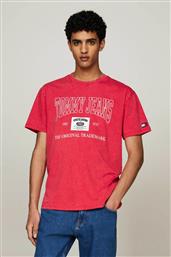 ΑΝΔΡΙΚΟ T-SHIRT ΜΕ CONTRAST LOGO PRINT REGULAR FIT - DM0DM19198 ΚΟΚΚΙΝΟ TOMMY JEANS