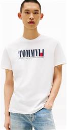 ΑΝΔΡΙΚΟ T-SHIRT ΜΕ LOGO PRINT REGULAR FIT - DM0DM21941 ΕΚΡΟΥ TOMMY JEANS
