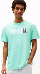 ΑΝΔΡΙΚΟ T-SHIRT ΜΕ LOGO PRINT REGULAR FIT - DM0DM21941 ΤΥΡΚΟΥΑΖ TOMMY JEANS