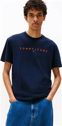 ΑΝΔΡΙΚΟ T-SHIRT ΜΕ ΛΟΓΟΤΥΠΟ REGULAR FIT - DM0DM20744 ΜΠΛΕ ΣΚΟΥΡΟ TOMMY JEANS