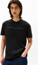 ΑΝΔΡΙΚΟ T-SHIRT ΜΕ ΛΟΓΟΤΥΠΟ REGULAR FIT - DM0DM20744 ΜΑΥΡΟ TOMMY JEANS