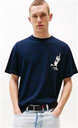 ΑΝΔΡΙΚΟ T-SHIRT ΜΕ PRINT RELAXED FIT - DM0DM21830 ΜΠΛΕ ΣΚΟΥΡΟ TOMMY JEANS