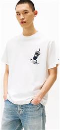 ΑΝΔΡΙΚΟ T-SHIRT ΜΕ PRINT RELAXED FIT - DM0DM21830 ΕΚΡΟΥ TOMMY JEANS