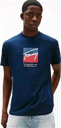 ΑΝΔΡΙΚΟ T-SHIRT ΜΕ SIGNATURE LOGO PRINT REGULAR FIT - DM0DM21940 ΜΠΛΕ ΣΚΟΥΡΟ TOMMY JEANS