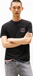ΑΝΔΡΙΚΟ T-SHIRT ΜΟΝΟΧΡΩΜΟ REGULAR FIT - DM0DM21586 ΜΑΥΡΟ TOMMY JEANS