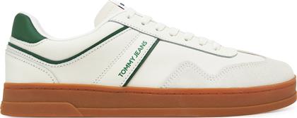 ΑΘΛΗΤΙΚΑ THE GREENWICH LEATHER EM0EM01571 ΕΚΡΟΥ TOMMY JEANS