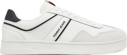 ΑΘΛΗΤΙΚΑ THE GREENWICH LEATHER EM0EM01571 ΛΕΥΚΟ TOMMY JEANS