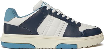 ΑΘΛΗΤΙΚΑ TJM LEATHER CUPSOLE 2.0 EM0EM01283 ΣΚΟΥΡΟ ΜΠΛΕ TOMMY JEANS