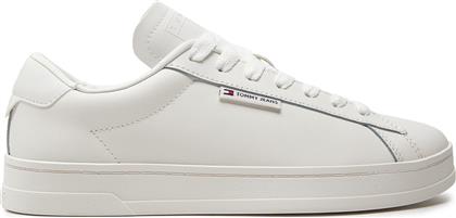 ΑΘΛΗΤΙΚΑ TJM LEATHER LOW CUPSOLE EM0EM01374 ΕΚΡΟΥ TOMMY JEANS