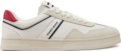 ΑΘΛΗΤΙΚΑ TJM LEATHER RETRO CUPSOLE EM0EM01414 ΕΓΧΡΩΜΟ TOMMY JEANS