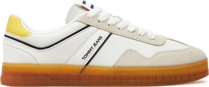 ΑΘΛΗΤΙΚΑ TJM LEATHER RETRO CUPSOLE EM0EM01414 ΕΚΡΟΥ TOMMY JEANS