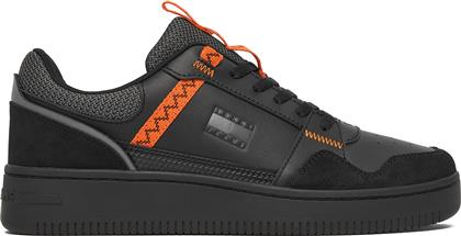 ΑΘΛΗΤΙΚΑ TJM RETRO BASKET EM0EM01657 ΜΑΥΡΟ TOMMY JEANS