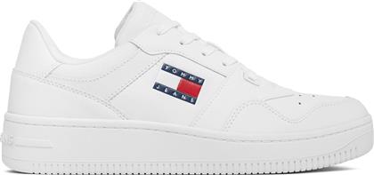 ΑΘΛΗΤΙΚΑ TJM RETRO BASKET ESS EM0EM01395 ΛΕΥΚΟ TOMMY JEANS