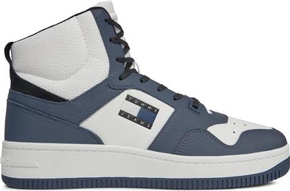 ΑΘΛΗΤΙΚΑ TJM RETRO BASKET SNEAKER MID EM0EM01401 ΣΚΟΥΡΟ ΜΠΛΕ TOMMY JEANS