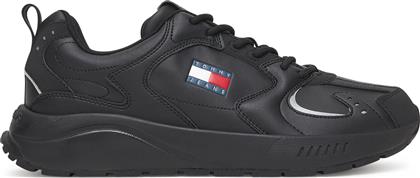 ΑΘΛΗΤΙΚΑ TJM RUNNER LEATHER EM0EM01621 ΜΑΥΡΟ TOMMY JEANS