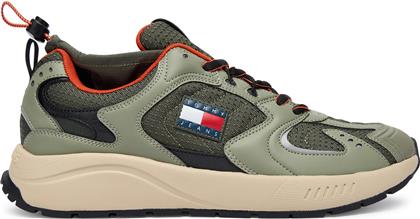 ΑΘΛΗΤΙΚΑ TJM RUNNER MIX MATERIAL EM0EM01620 ΧΑΚΙ TOMMY JEANS