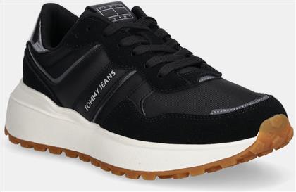 ΑΘΛΗΤΙΚΑ TJW CLEATED RUNNER ΧΡΩΜΑ: ΜΑΥΡΟ, EN0EN02861 TOMMY JEANS