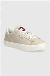 ΑΘΛΗΤΙΚΑ TJW CUPSOLE SNEAKER ESS ΧΡΩΜΑ: ΑΣΠΡΟ, EN0EN02508 TOMMY JEANS