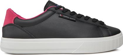 ΑΘΛΗΤΙΚΑ TJW CUPSOLE SNEAKER ESS EN0EN02508 ΜΑΥΡΟ TOMMY JEANS