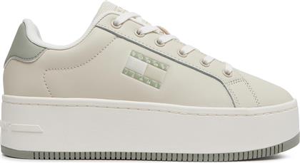 ΑΘΛΗΤΙΚΑ TJW FLATFORM ESS EN0EN02518 ΕΚΡΟΥ TOMMY JEANS