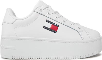 ΑΘΛΗΤΙΚΑ TJW FLATFORM ESS EN0EN02518 ΛΕΥΚΟ TOMMY JEANS από το EPAPOUTSIA