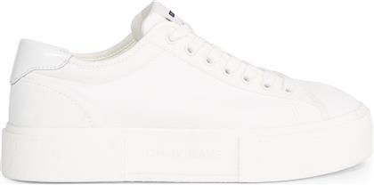 ΑΘΛΗΤΙΚΑ TJW FOXING FLATFORM SNEAKER EN0EN02480 ΛΕΥΚΟ TOMMY JEANS