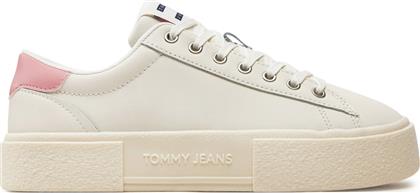 ΑΘΛΗΤΙΚΑ TJW FOXING FLATFORM SNEAKER EN0EN02567 ΕΚΡΟΥ TOMMY JEANS