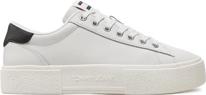 ΑΘΛΗΤΙΚΑ TJW FOXING FLATFORM SNEAKER EN0EN02567 ΕΚΡΟΥ TOMMY JEANS