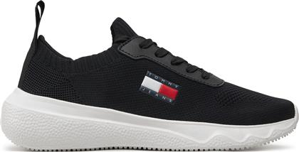 ΑΘΛΗΤΙΚΑ TJW KNIT RUNNER EN0EN02564 ΜΑΥΡΟ TOMMY JEANS