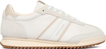 ΑΘΛΗΤΙΚΑ TJW LOW PROFILE RUNNER LTHR MIX EN0EN03001 ΕΚΡΟΥ TOMMY JEANS