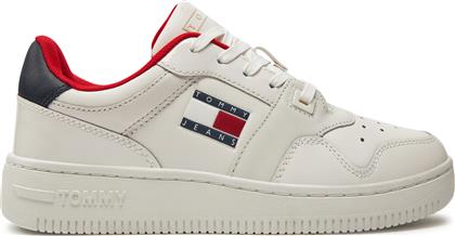 ΑΘΛΗΤΙΚΑ TJW RETRO BASKET EN0EN02206 ΕΚΡΟΥ TOMMY JEANS