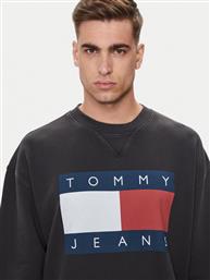 ΜΠΛΟΥΖΑ BIG FLAG DM0DM19222 ΜΑΥΡΟ RELAXED FIT TOMMY JEANS