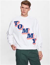 ΜΠΛΟΥΖΑ BOXY COLLEGE DM0DM16379 ΛΕΥΚΟ BOXY FIT TOMMY JEANS