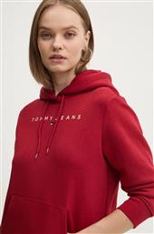 ΜΠΛΟΥΖΑ ΧΡΩΜΑ: ΜΠΟΡΝΤΟ, ΜΕ ΚΟΥΚΟΥΛΑ, DW0DW17324 TOMMY JEANS