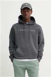 ΜΠΛΟΥΖΑ ΧΡΩΜΑ: ΓΚΡΙ, ΜΕ ΚΟΥΚΟΥΛΑ, DM0DM20746 TOMMY JEANS