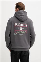 ΜΠΛΟΥΖΑ ΧΡΩΜΑ: ΓΚΡΙ, ΜΕ ΚΟΥΚΟΥΛΑ, DM0DM22085 TOMMY JEANS