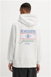 ΜΠΛΟΥΖΑ ΧΡΩΜΑ: ΓΚΡΙ, ΜΕ ΚΟΥΚΟΥΛΑ, DM0DM22085 TOMMY JEANS