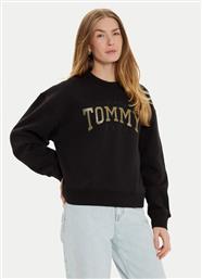 ΜΠΛΟΥΖΑ VARSITY DW0DW19845 ΜΑΥΡΟ BOXY FIT TOMMY JEANS