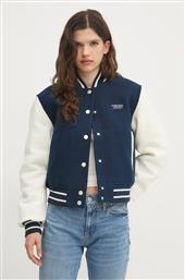 BOMBER ΜΠΟΥΦΑΝ ΑΠΟ ΜΑΛΛΙ ΧΡΩΜΑ: ΝΑΥΤΙΚΟ ΜΠΛΕ, DW0DW19320 TOMMY JEANS