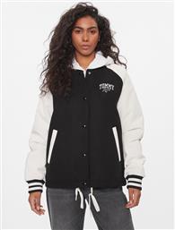 ΜΠΟΜΠΕΡ ΜΠΟΥΦΑΝ CORD MIX LETTERMAN DW0DW16592 ΜΑΥΡΟ REGULAR FIT TOMMY JEANS